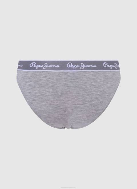 žene sivi lapor klasične gaćice s otisnutim logom Pepe Jeans JZ8H546 - Slika 2