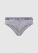 žene sivi lapor klasične tange s otisnutim logom Pepe Jeans JZ8H545 - Slika 2