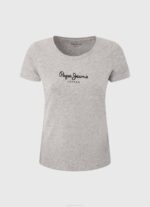 žene sivi lapor majica s osnovnim logom Pepe Jeans JZ8H401 - Slika 5