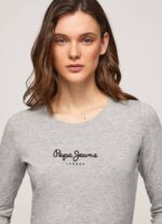 žene sivi lapor pamučna majica dugih rukava Pepe Jeans JZ8H473 - Slika 3