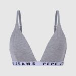 žene sivi lapor pamučni trokutasti grudnjak Pepe Jeans JZ8H566