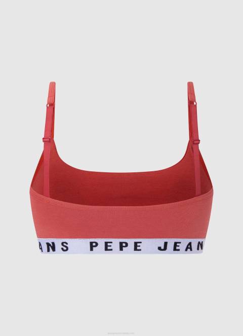 žene studio crvena čvrsti str brlt sportski grudnjak Pepe Jeans JZ8H570 - Slika 2