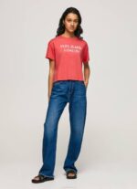 žene studio crvena majica s printom logotipa Pepe Jeans JZ8H379 - Slika 2