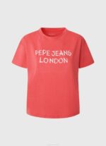 žene studio crvena majica s printom logotipa Pepe Jeans JZ8H379 - Slika 5