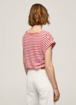 žene studio crvena majica s prugastim printom Pepe Jeans JZ8H446 - Slika 4
