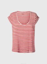 žene studio crvena majica s prugastim printom Pepe Jeans JZ8H446 - Slika 5