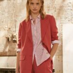 žene studio crvena opušteni laneni blejzer Pepe Jeans JZ8H109