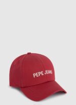 žene studio crvena osnovna kapa s izvezenim logotipom Pepe Jeans JZ8H786