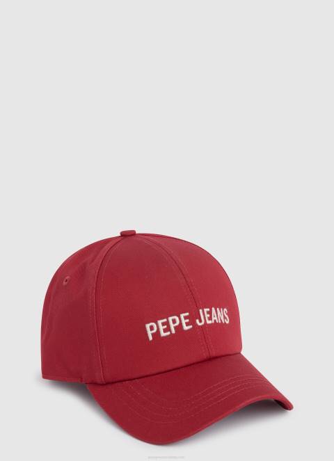 žene studio crvena osnovna kapa s izvezenim logotipom Pepe Jeans JZ8H786 - Slika 1