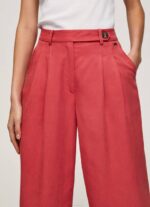 žene studio crvena široke plisirane hlače Pepe Jeans JZ8H289 - Slika 3