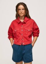 žene studio crvena traper jakna regularnog kroja Pepe Jeans JZ8H141 - Slika 2
