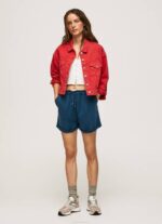 žene studio crvena traper jakna regularnog kroja Pepe Jeans JZ8H141 - Slika 3