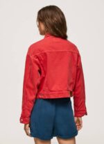 žene studio crvena traper jakna regularnog kroja Pepe Jeans JZ8H141 - Slika 4