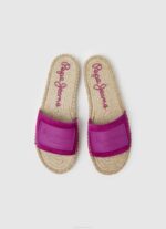 žene svijetla šljiva siva berry kožne sandale Pepe Jeans JZ8H680 - Slika 2