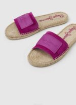 žene svijetla šljiva siva berry kožne sandale Pepe Jeans JZ8H680 - Slika 3