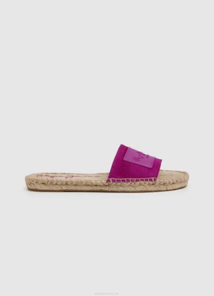 žene svijetla šljiva siva berry kožne sandale Pepe Jeans JZ8H680