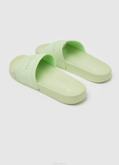 žene svježe zelene slider japanke za plažu s logotipom Pepe Jeans JZ8H688 - Slika 4