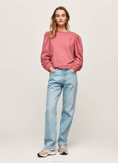 žene tamno rumenilo pamučni džemper s izvezenim logotipom Pepe Jeans JZ8H278 - Slika 2