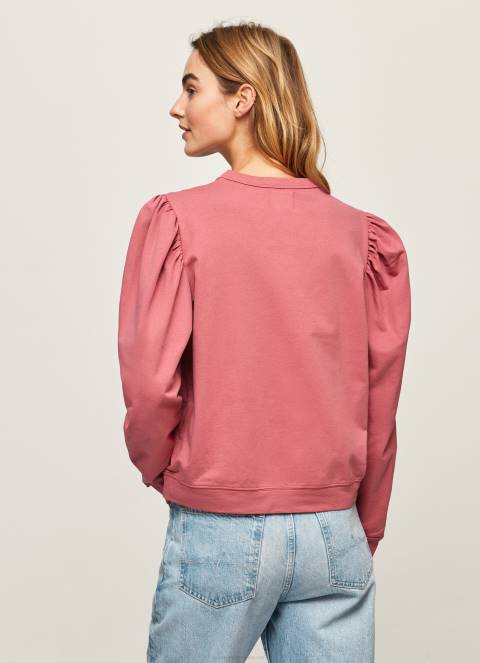 žene tamno rumenilo pamučni džemper s izvezenim logotipom Pepe Jeans JZ8H278 - Slika 4
