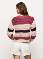 žene tamno rumenilo prugasti dres s okruglim izrezom Pepe Jeans JZ8H262 - Slika 4