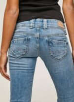žene traper 3/4 traper kratke hlače uobičajenog kroja Pepe Jeans JZ8H508 - Slika 5
