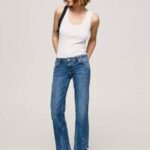 žene traper alex ravne traperice niskog struka Pepe Jeans JZ8H24