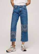 žene traper ani traperice srednjeg kroja opuštenog kroja Pepe Jeans JZ8H87 - Slika 2