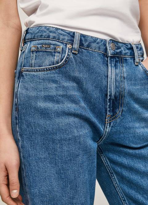 žene traper ani traperice srednjeg kroja opuštenog kroja Pepe Jeans JZ8H87 - Slika 3