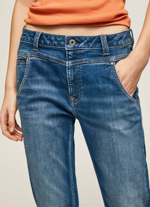 žene traper carey traperice srednjeg kroja opuštenog kroja Pepe Jeans JZ8H80 - Slika 3