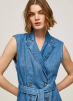 žene traper carmen kratka traper haljina Pepe Jeans JZ8H154 - Slika 3