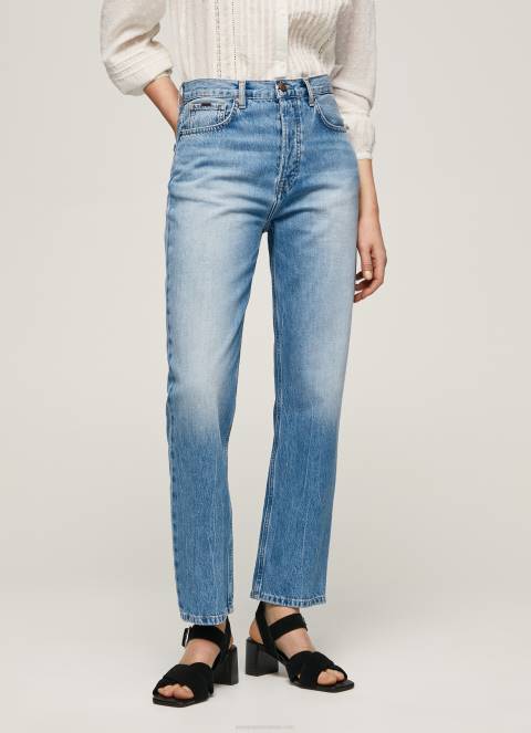 žene traper Celyn regular fit traperice visokog struka Pepe Jeans JZ8H25 - Slika 2