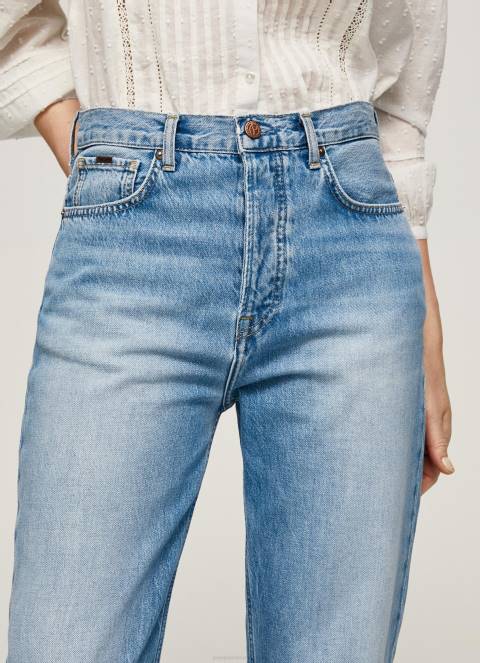 žene traper Celyn regular fit traperice visokog struka Pepe Jeans JZ8H25 - Slika 3