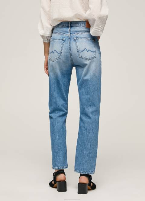 žene traper Celyn regular fit traperice visokog struka Pepe Jeans JZ8H25 - Slika 4
