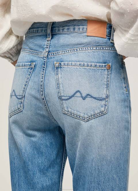 žene traper Celyn regular fit traperice visokog struka Pepe Jeans JZ8H25 - Slika 5