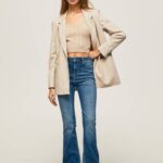 žene traper dion lepršave traperice visokog struka Pepe Jeans JZ8H60