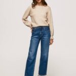 žene traper dover opuštene traperice visokog struka Pepe Jeans JZ8H83