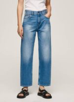 žene traper dover opuštene traperice visokog struka Pepe Jeans JZ8H84 - Slika 2