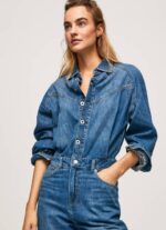 žene traper dugi pamučni traper kombinezon Pepe Jeans JZ8H147 - Slika 3