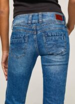 žene traper gen ravne traperice srednjeg struka Pepe Jeans JZ8H32 - Slika 4