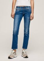 žene traper gen ravne traperice srednjeg struka Pepe Jeans JZ8H6 - Slika 2