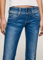 žene traper gen ravne traperice srednjeg struka Pepe Jeans JZ8H6 - Slika 3