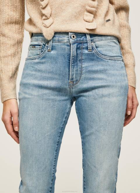 žene traper grace slim fit traperice visokog struka Pepe Jeans JZ8H67 - Slika 3