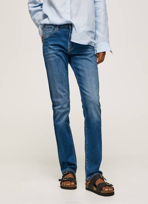 žene traper grace slim fit traperice visokog struka Pepe Jeans JZ8H70 - Slika 2