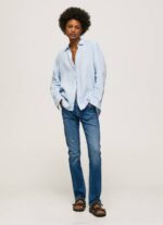 žene traper grace slim fit traperice visokog struka Pepe Jeans JZ8H70
