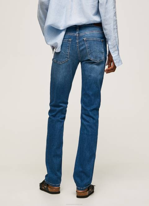 žene traper grace slim fit traperice visokog struka Pepe Jeans JZ8H70 - Slika 4