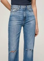 žene traper harper traperice visokog struka s lepršavim krojem Pepe Jeans JZ8H64 - Slika 2
