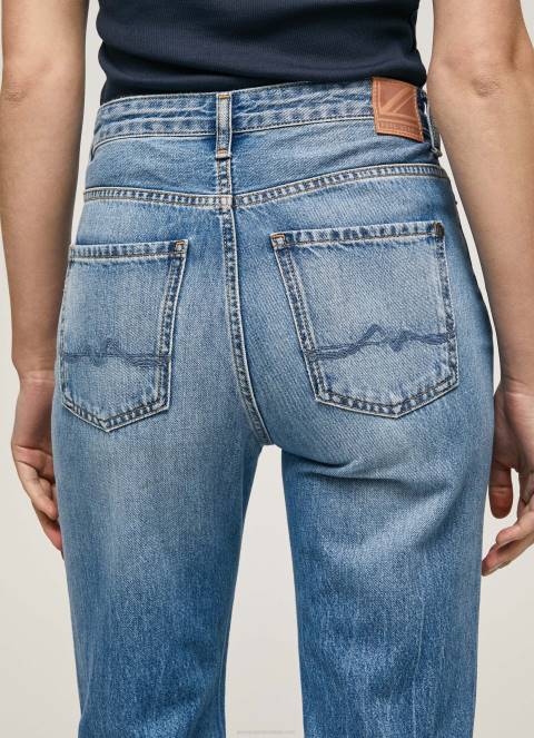 žene traper harper traperice visokog struka s lepršavim krojem Pepe Jeans JZ8H64 - Slika 4