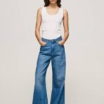 žene traper Jaimy široke traperice visokog struka Pepe Jeans JZ8H79