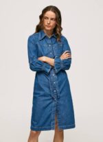 žene traper kratka traper košulja haljina Pepe Jeans JZ8H101 - Slika 2