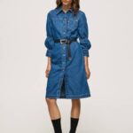 žene traper kratka traper košulja haljina Pepe Jeans JZ8H101